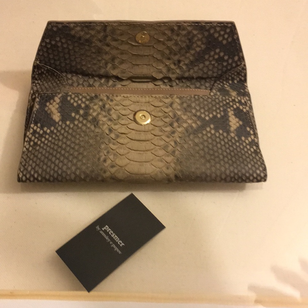 Presmer Python Skin Clutch - Picture 2 of 6